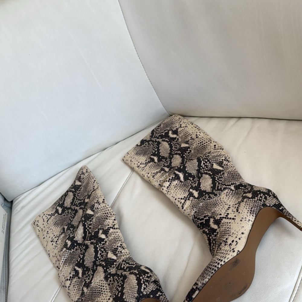 Steve Madden Snake Print Over the Knee Boots